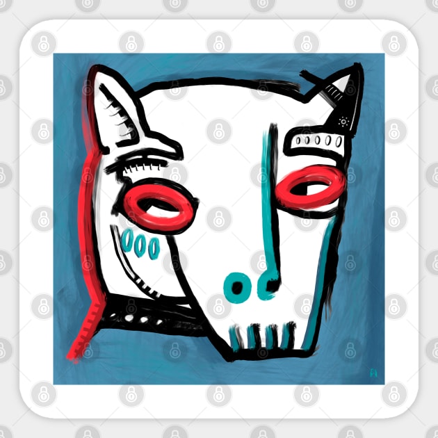 animal face Sticker by Angel Rivas